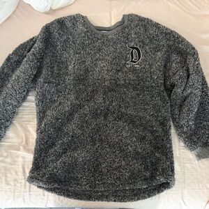 Disney Charcoal Gray Fuzzy Sweater